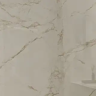 White stone with gold veining