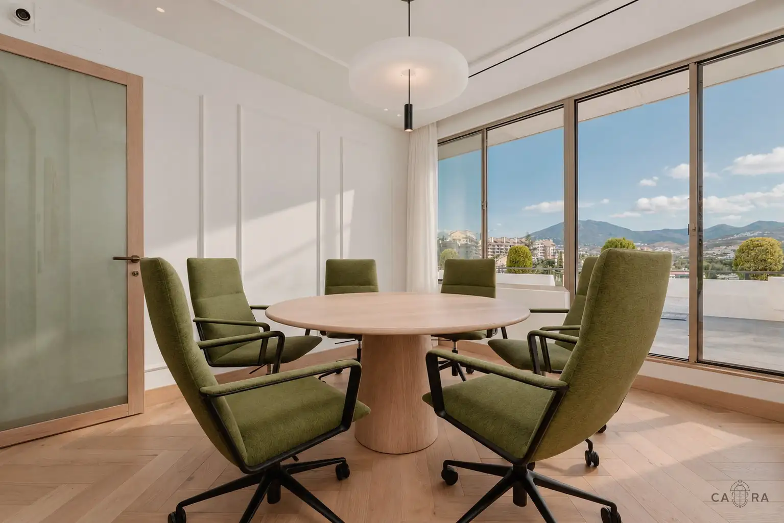 Completed meeting room in the Marenco Real Estate office