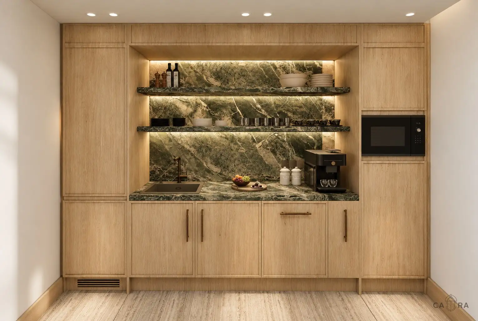Render of the kitchenette